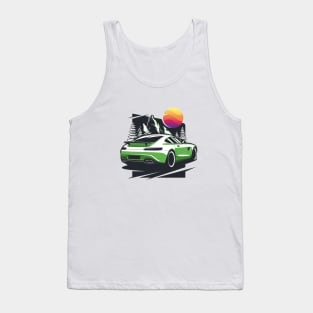 Green GT Supercar Tank Top